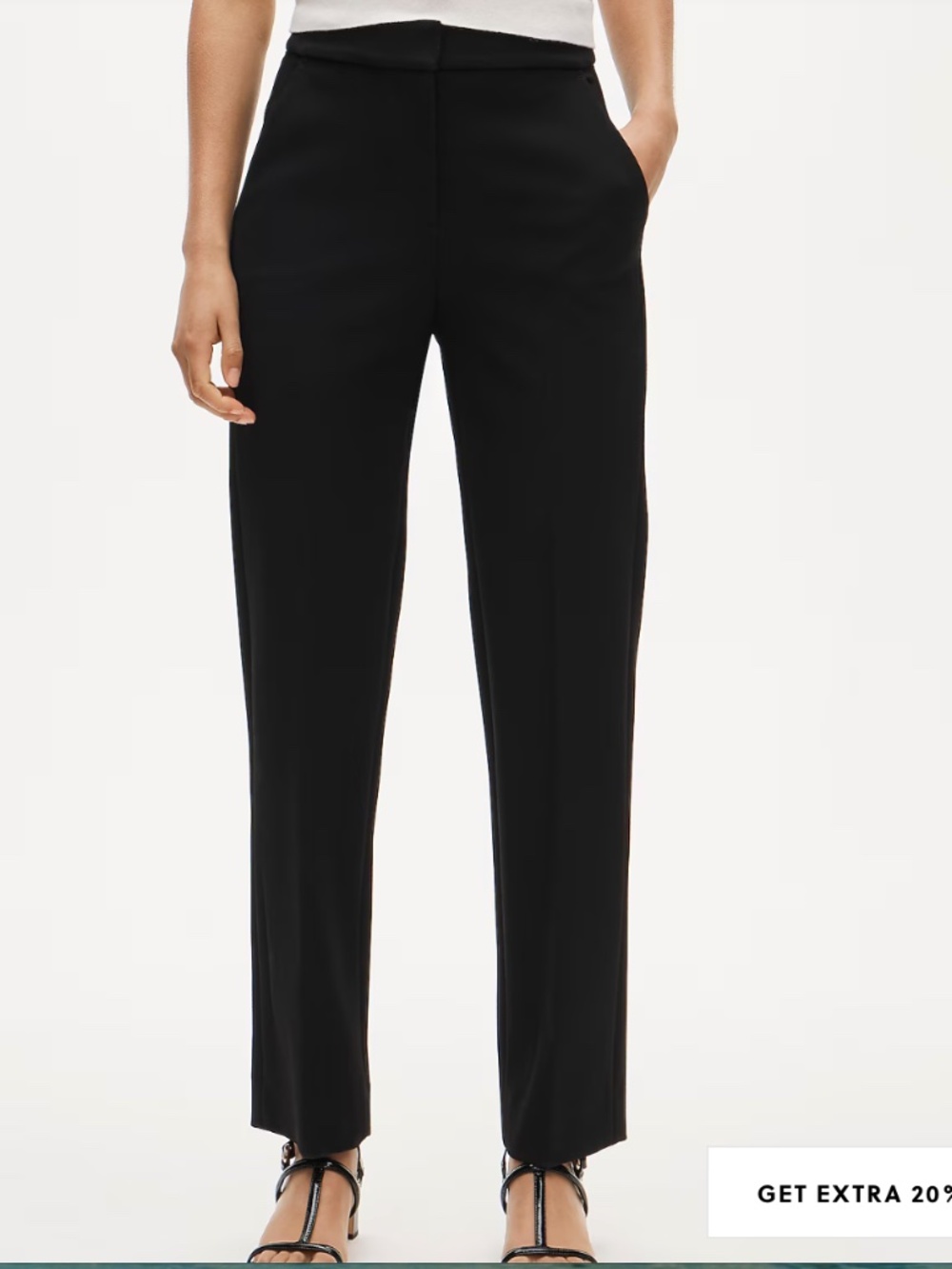 J Crew Petite Kate straight-leg pant in four-season stretch, black, 8 Petite